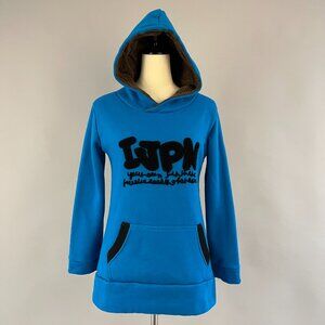 Women's Fleece-Lined Hoodie In Blue Size XS